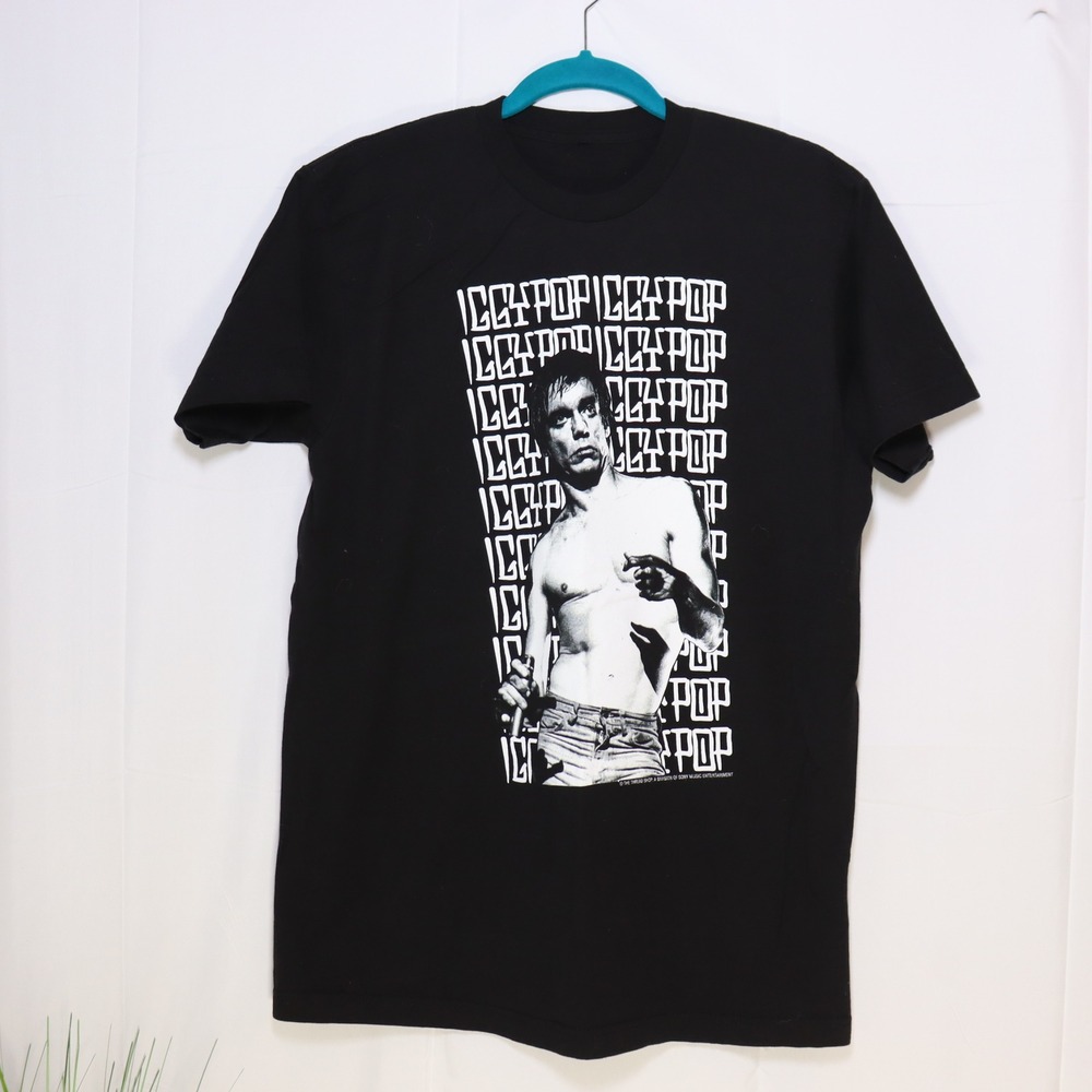 Iggy Pop Graphic Tee Mens S Black Excellent Punk Rock Band‎ T-Shirt